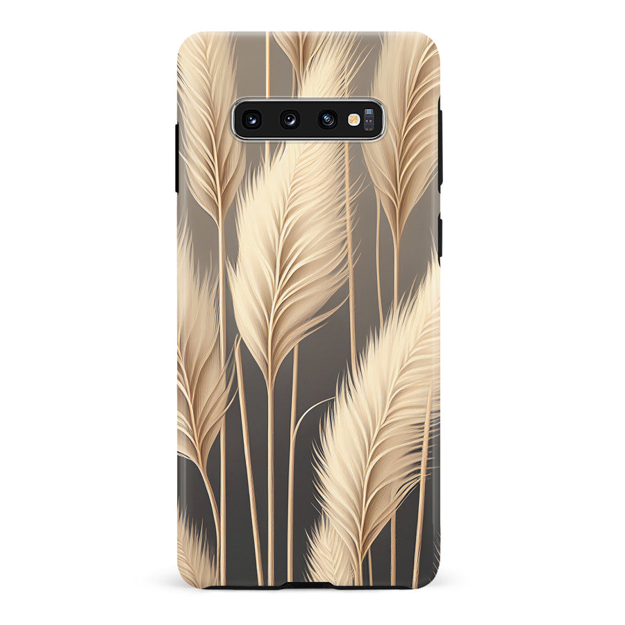 Samsung Galaxy S10 Pampas Grass Phone Case in Cream