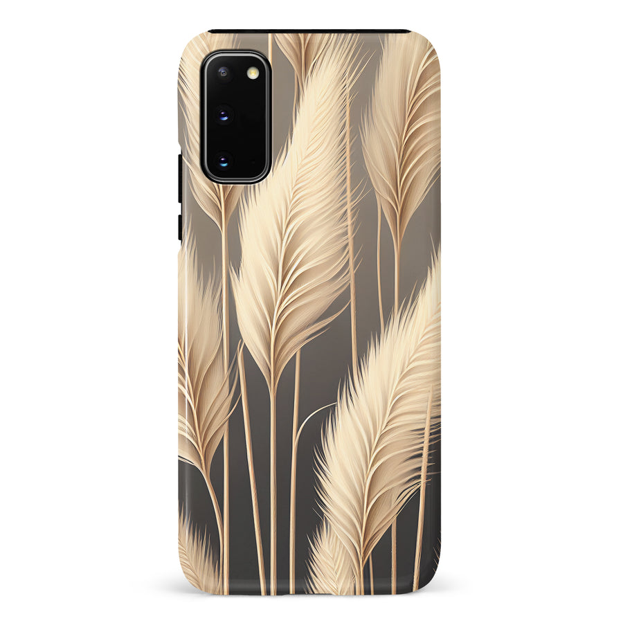 Samsung Galaxy S20 Pampas Grass Phone Case in Cream
