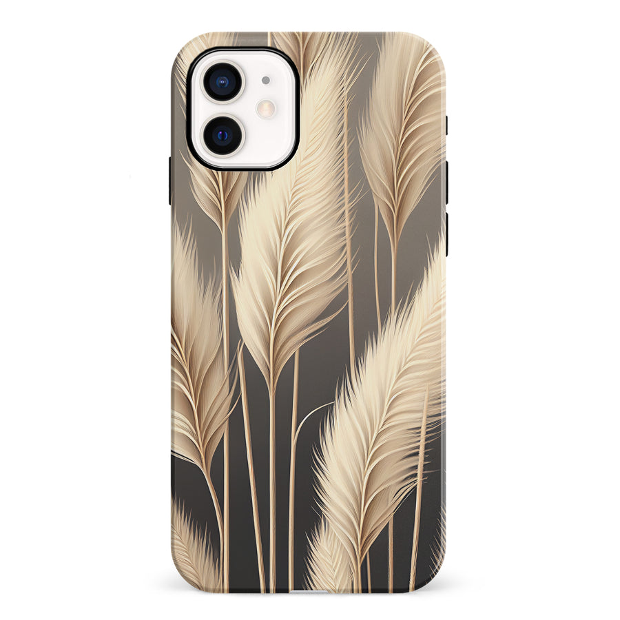 iPhone 12 Mini Pampas Grass Phone Case in Cream