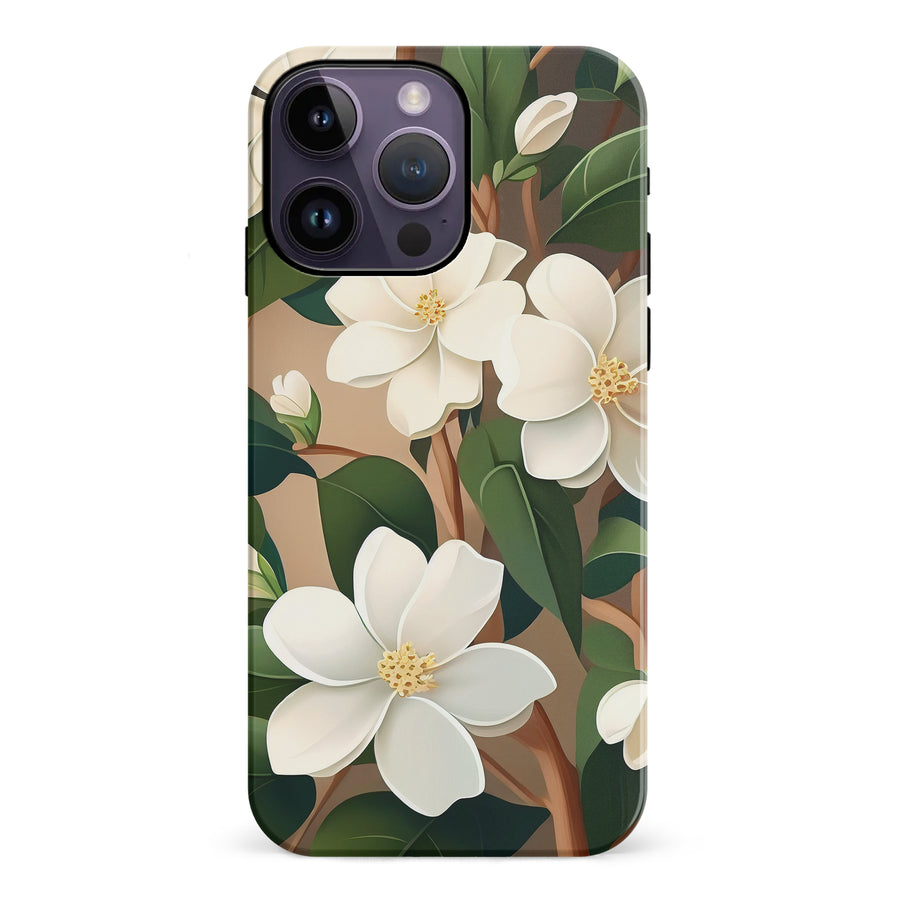 iPhone 14 Pro Max Jasmin Phone Case in Cream