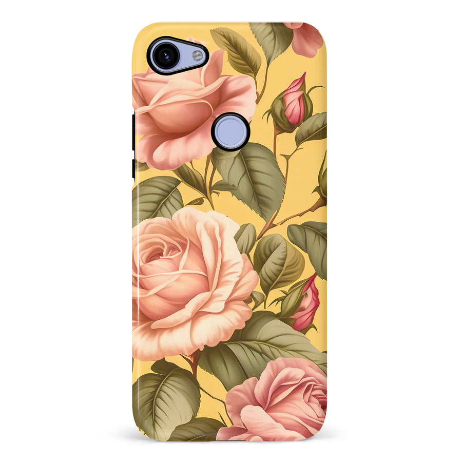 Google Pixel 3A XL Roses Phone Case in Yellow