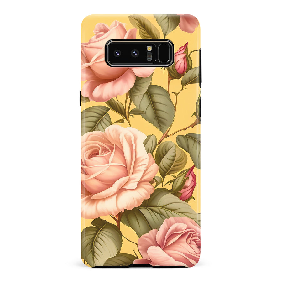 Samsung Galaxy Note 8 Roses Phone Case in Yellow