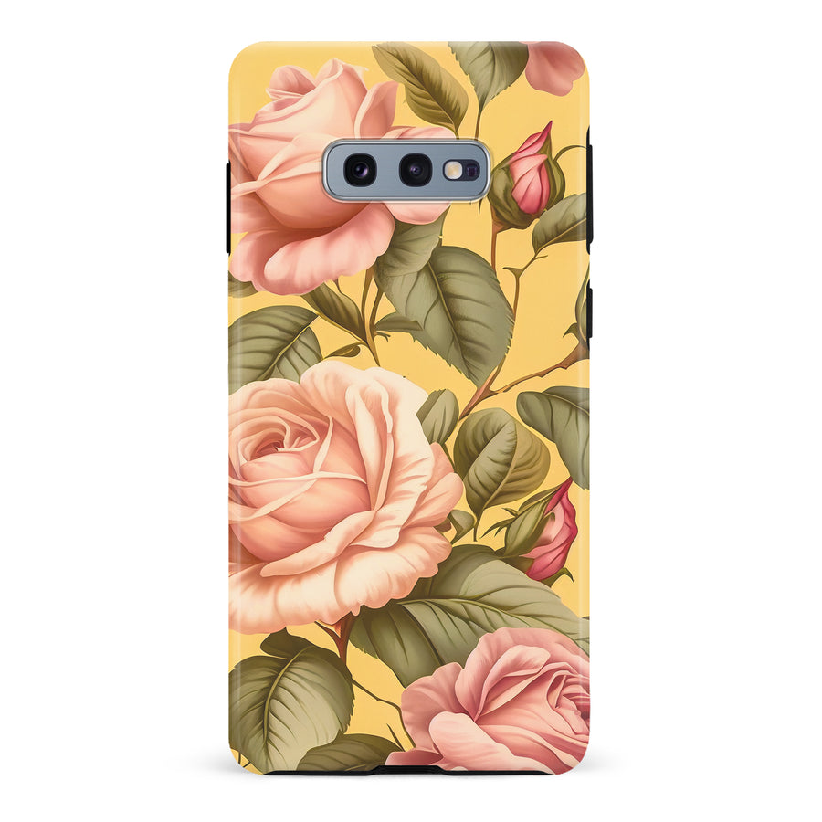 Samsung Galaxy S10e Roses Phone Case in Yellow
