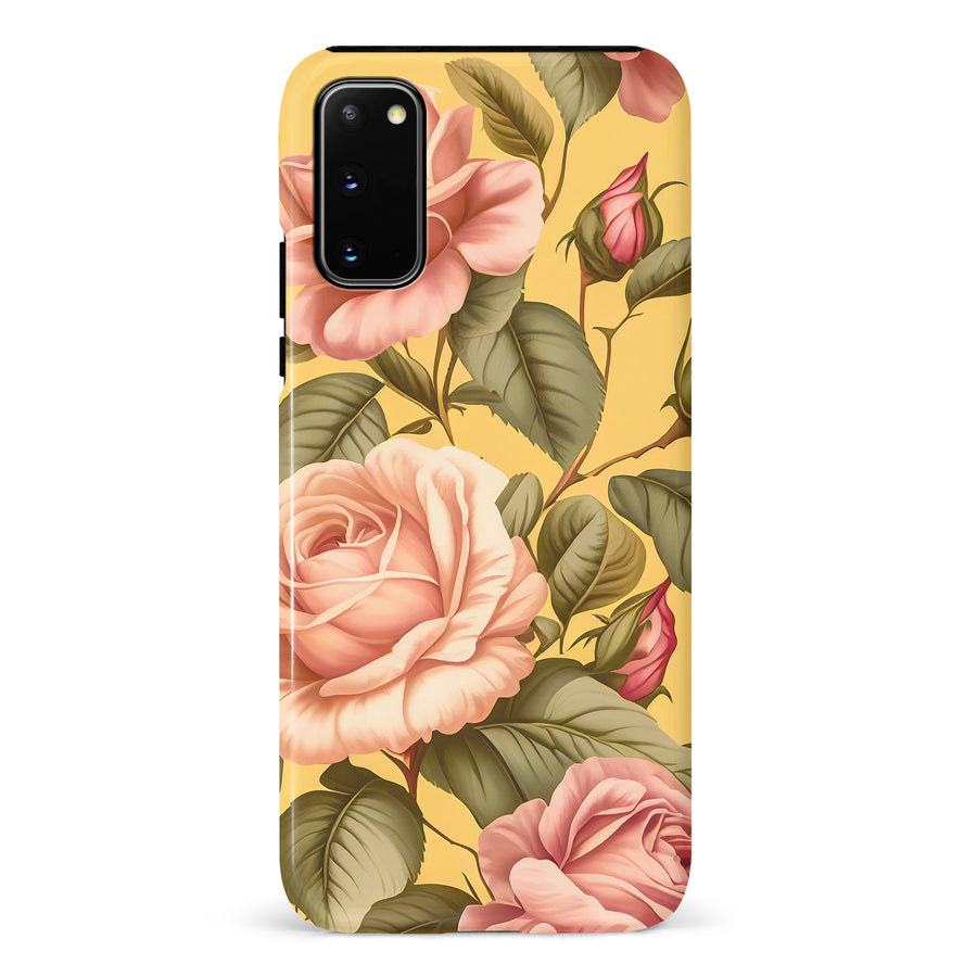 Samsung Galaxy S20 Roses Phone Case in Yellow