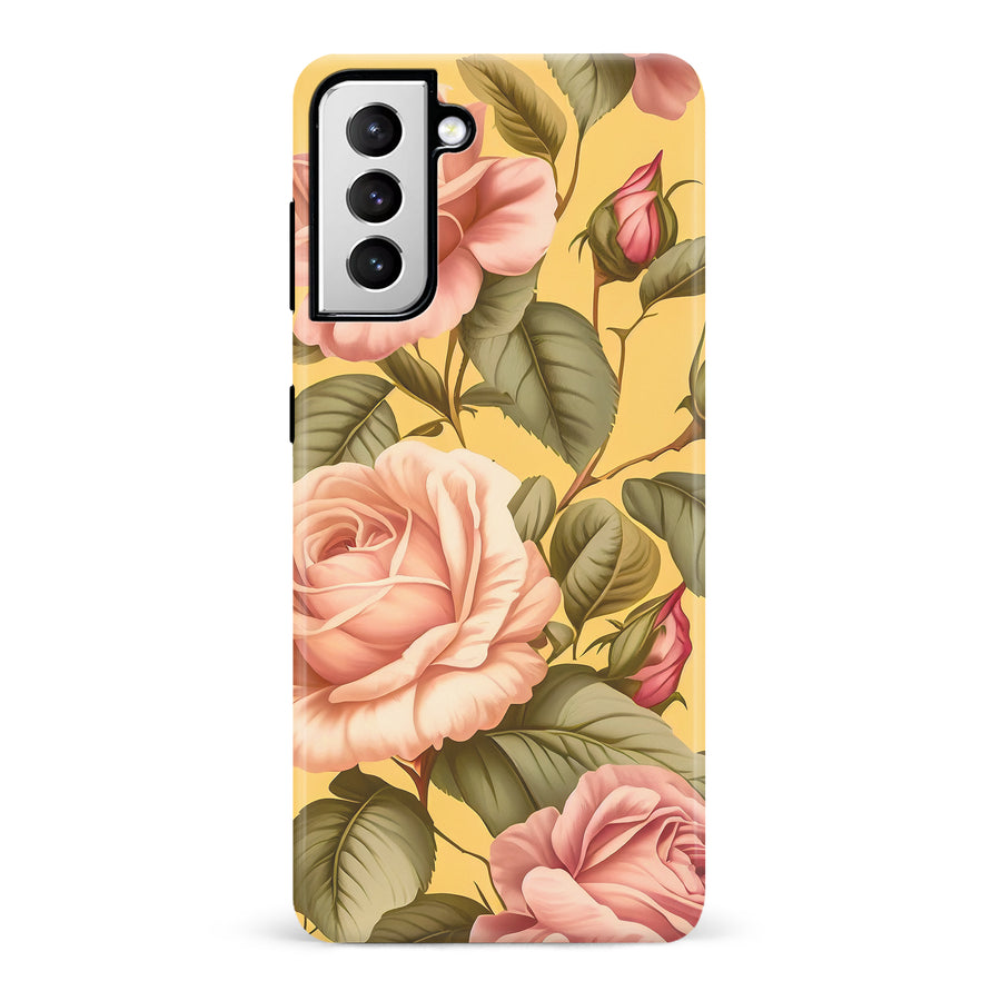 Samsung Galaxy S21 Roses Phone Case in Yellow