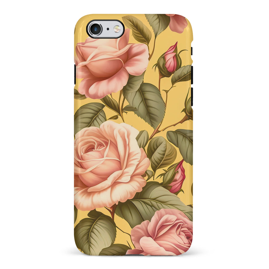 iPhone X/XS Roses Phone Case in Yellow