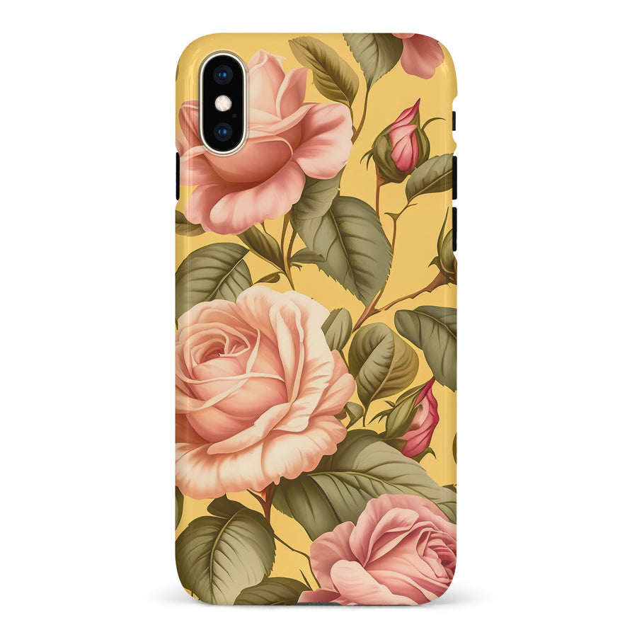 iPhone XS Max Roses Phone Case in Yellow