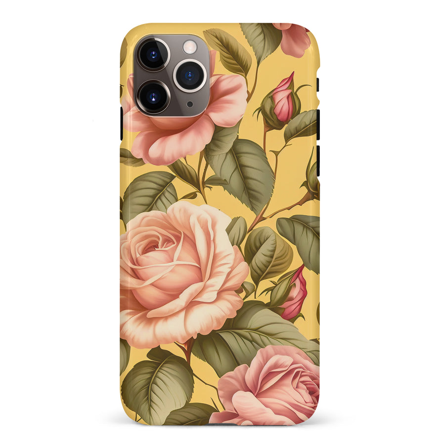 iPhone 11 Pro Max Roses Phone Case in Yellow