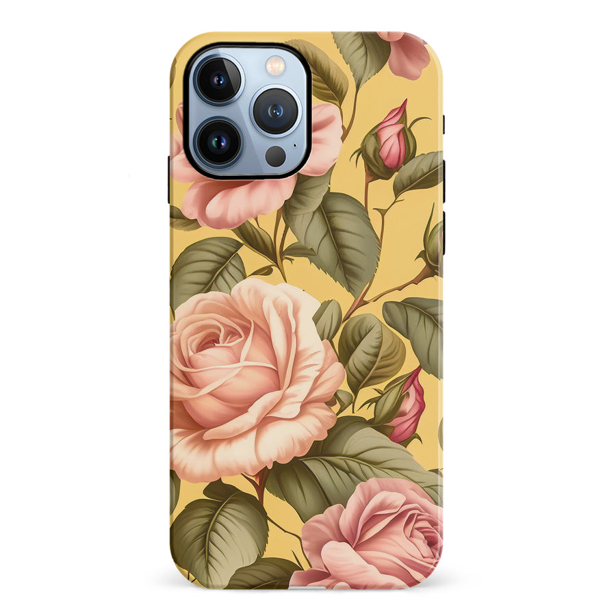 iPhone 12 Pro Roses Phone Case in Yellow