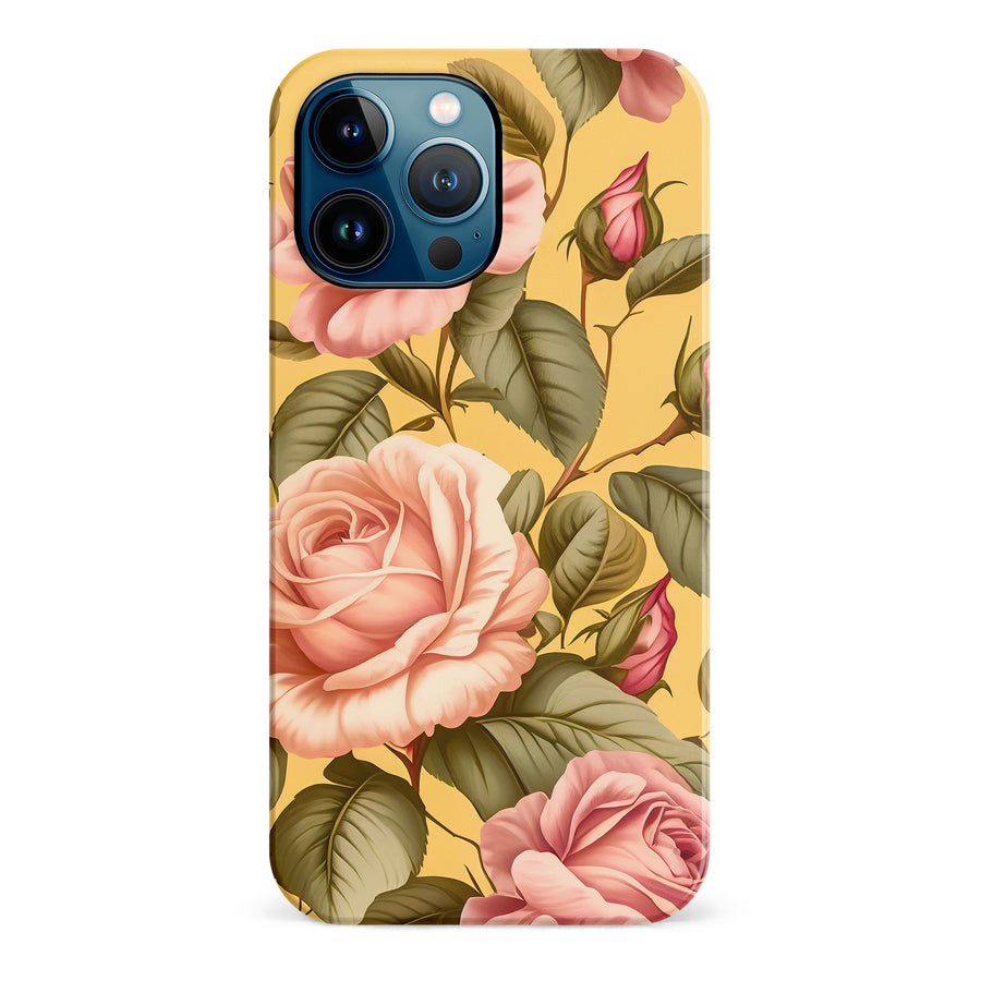 iPhone 12 Pro Max Roses Phone Case in Yellow