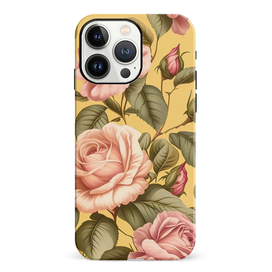 iPhone 13 Pro Roses Phone Case in Yellow