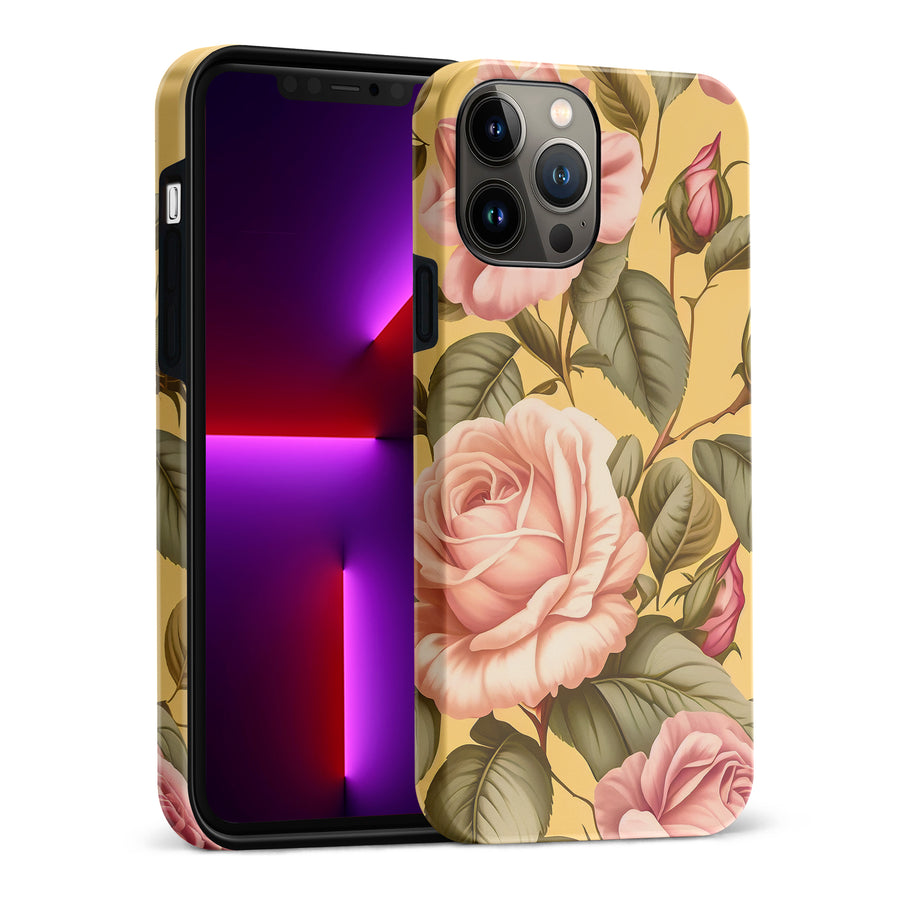 iPhone 13 Pro Max Roses Phone Case in Yellow