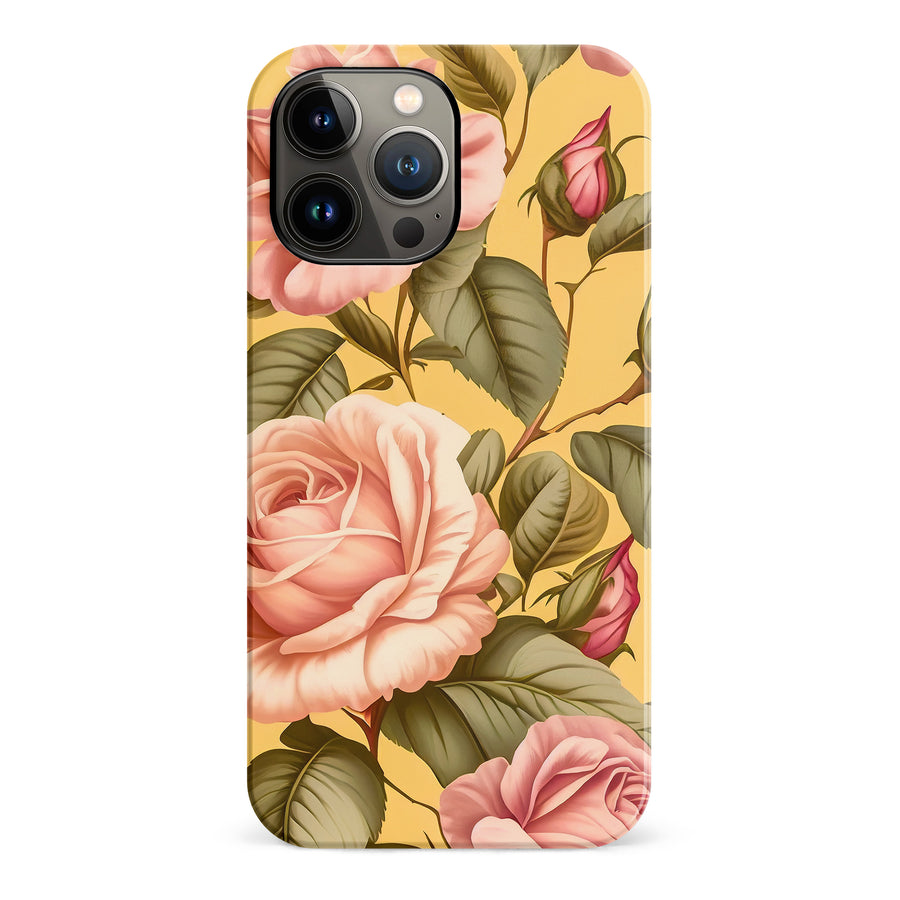 iPhone 13 Pro Max Roses Phone Case in Yellow