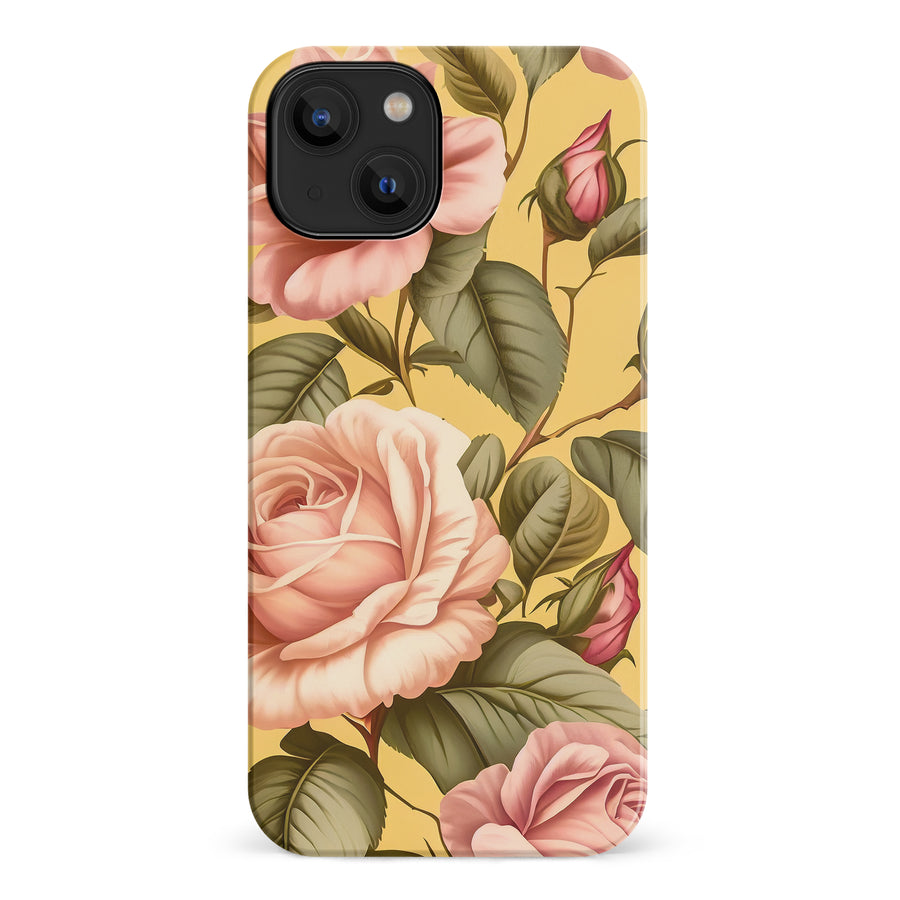 iPhone 14 Roses Phone Case in Yellow