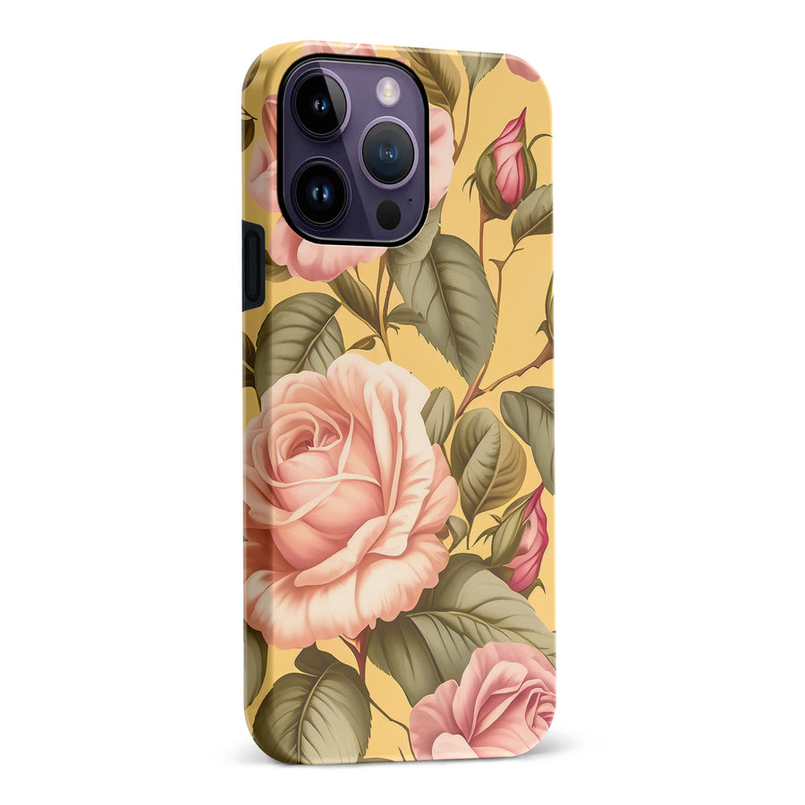 iPhone 14 Pro Max Roses Phone Case in Yellow