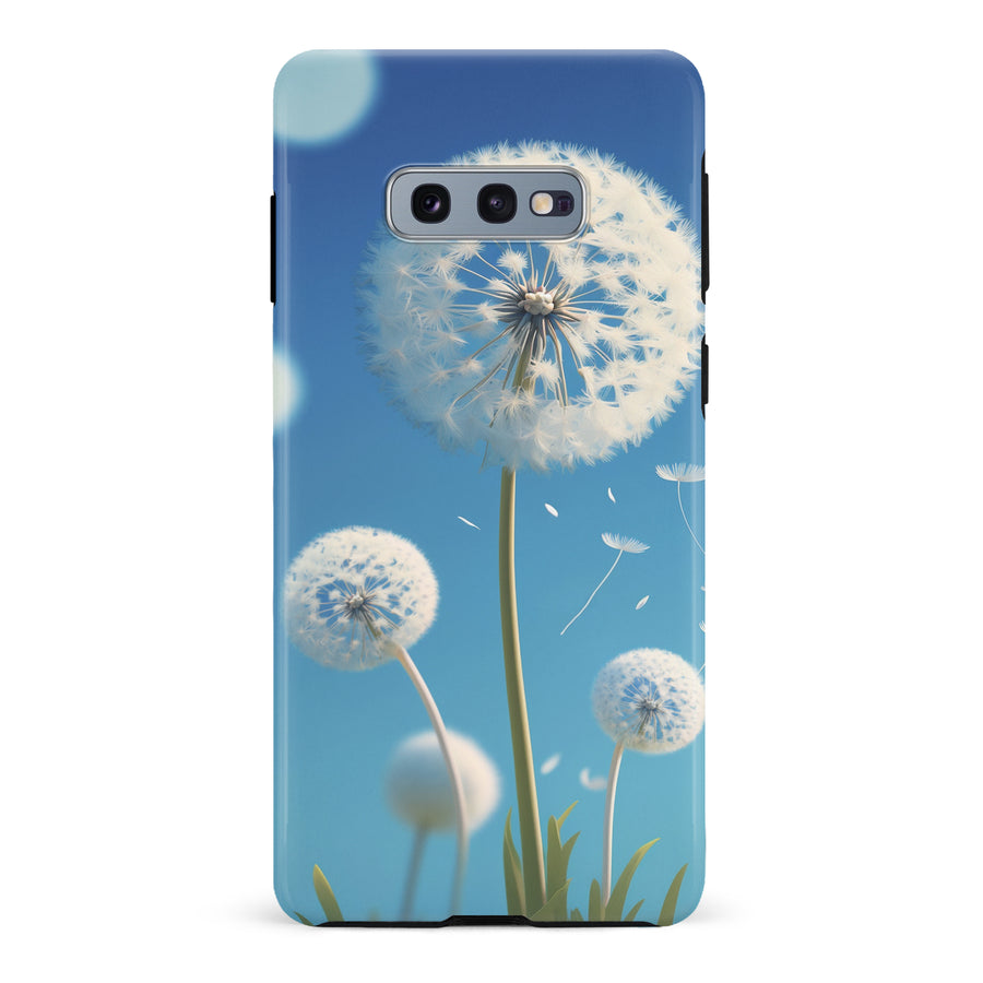 Samsung Galaxy S10e Dandelion Phone Case in Blue