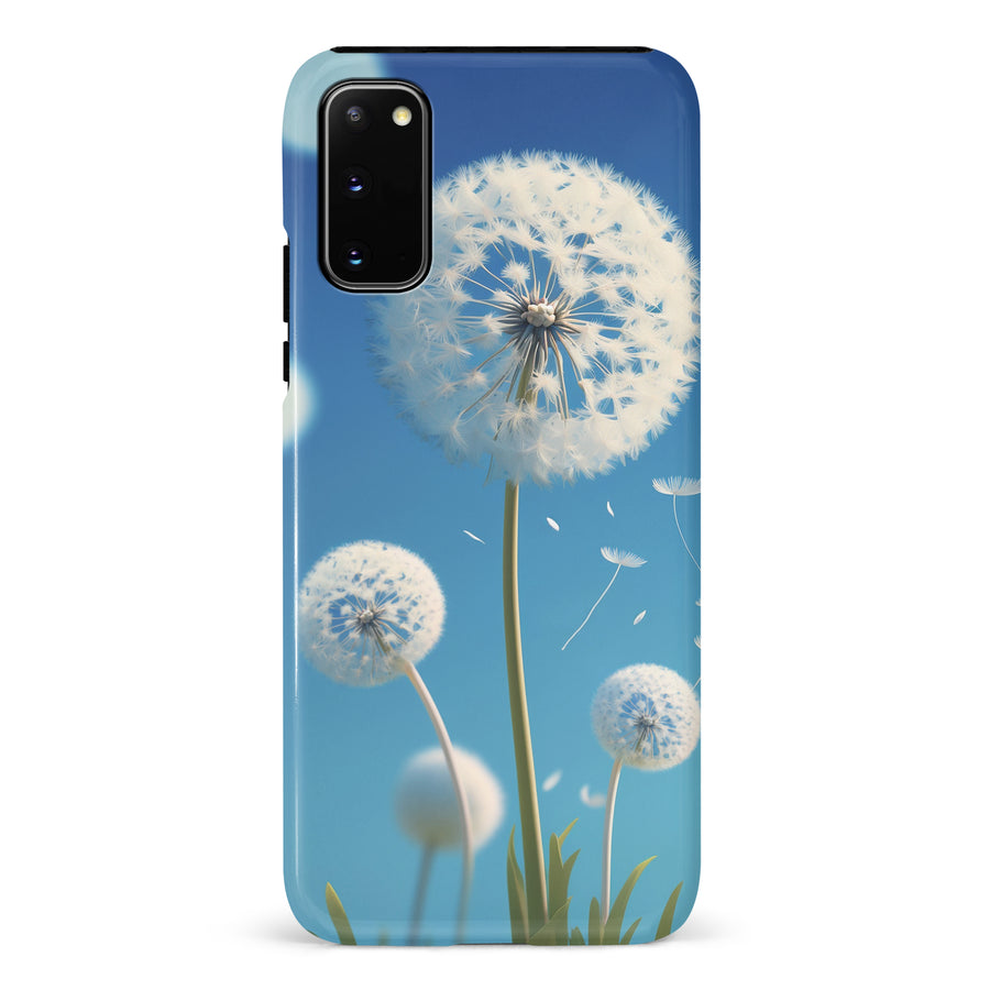 Samsung Galaxy S20 Dandelion Phone Case in Blue