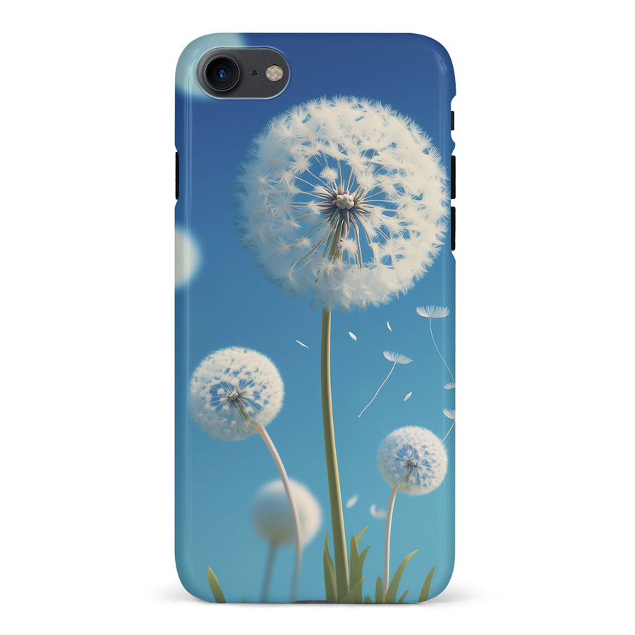 iPhone 7/8/SE Dandelion Phone Case in Blue