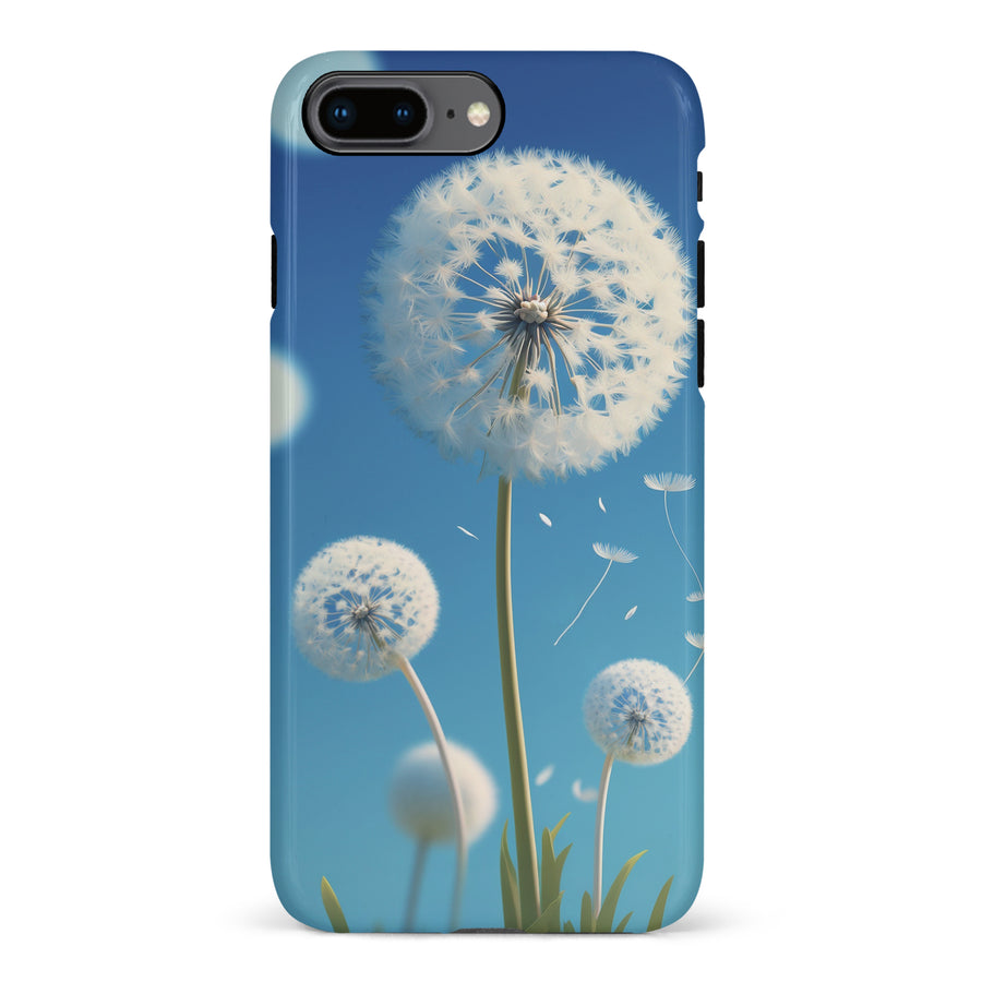 iPhone 8 Plus Dandelion Phone Case in Blue