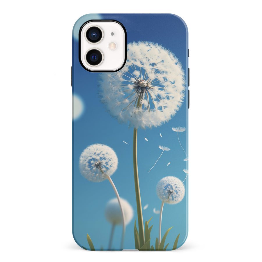 iPhone 12 Mini Dandelion Phone Case in Blue