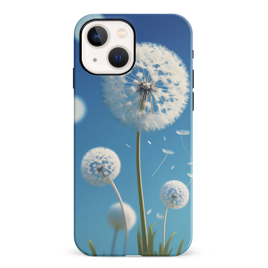 iPhone 13 Mini Dandelion Phone Case in Blue