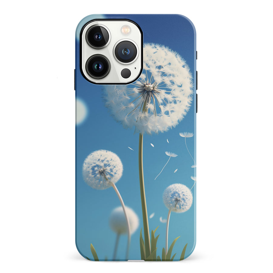 iPhone 13 Pro Dandelion Phone Case in Blue