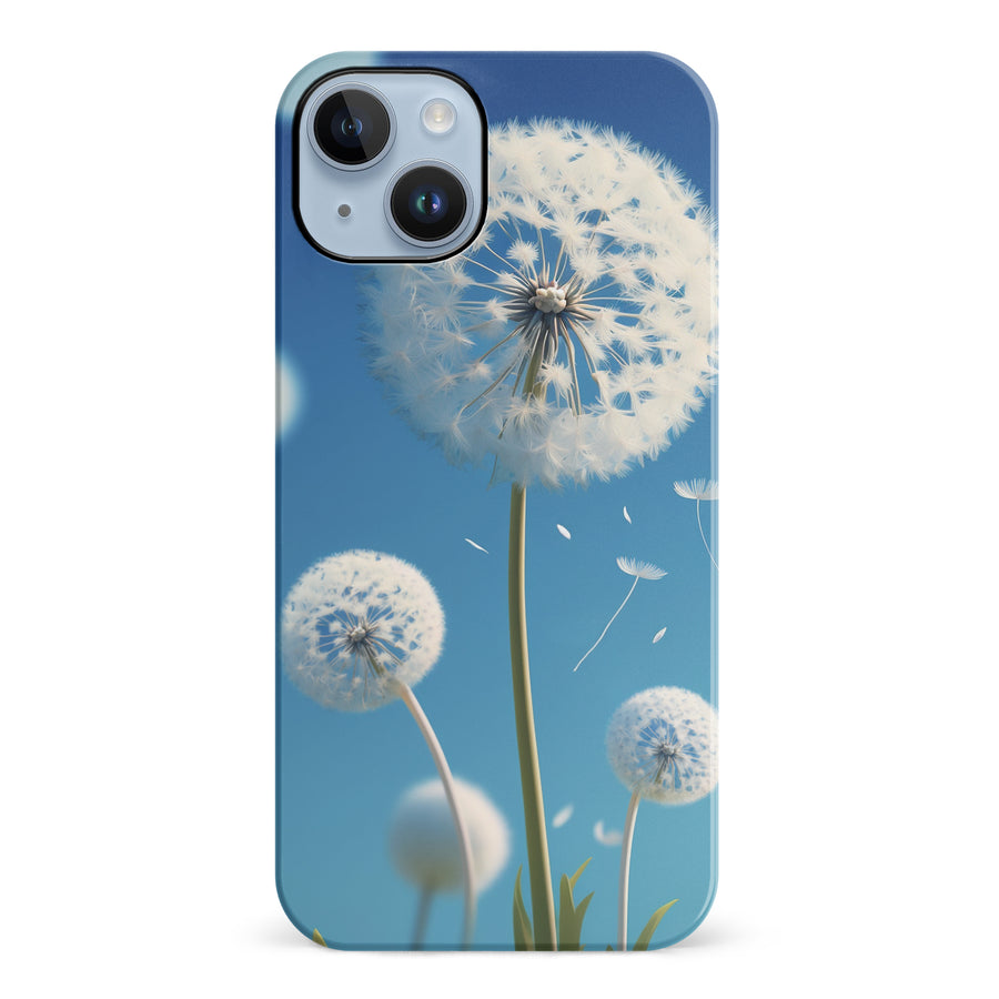 iPhone 14 Plus Dandelion Phone Case in Blue