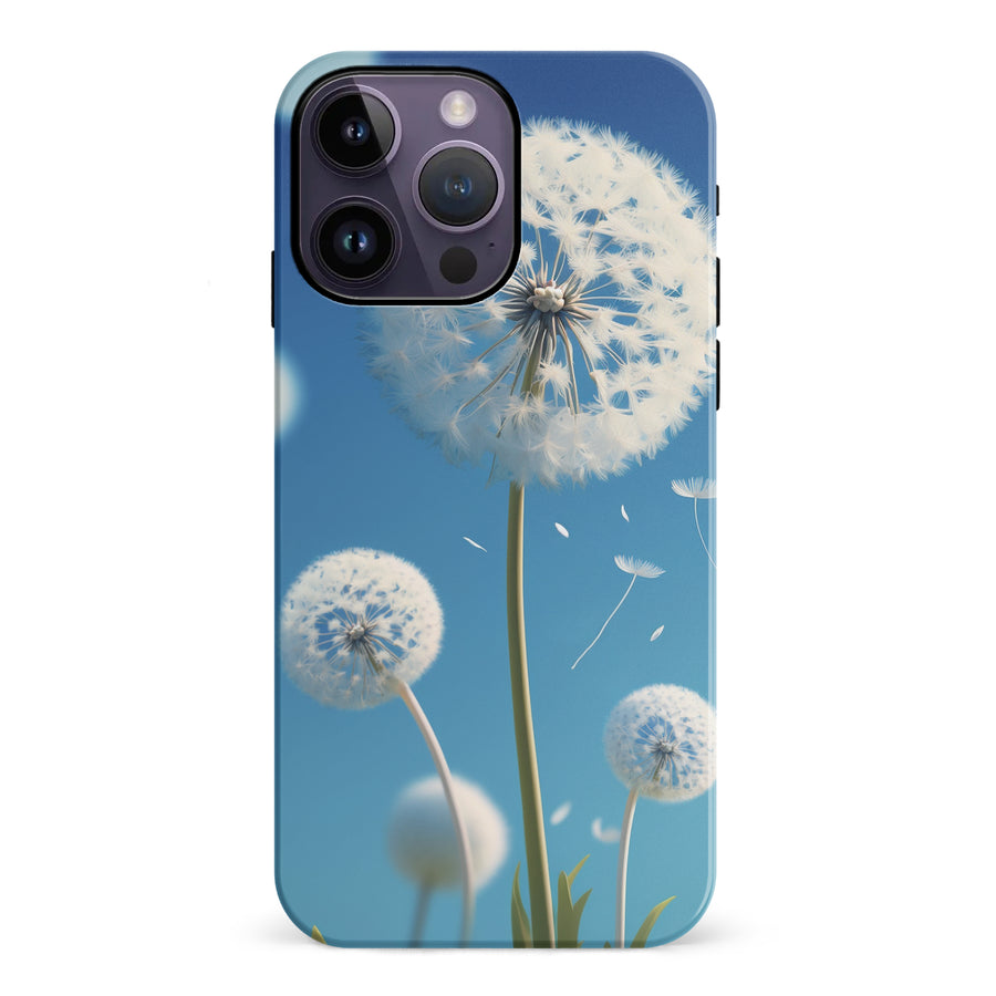 iPhone 14 Pro Max Dandelion Phone Case in Blue