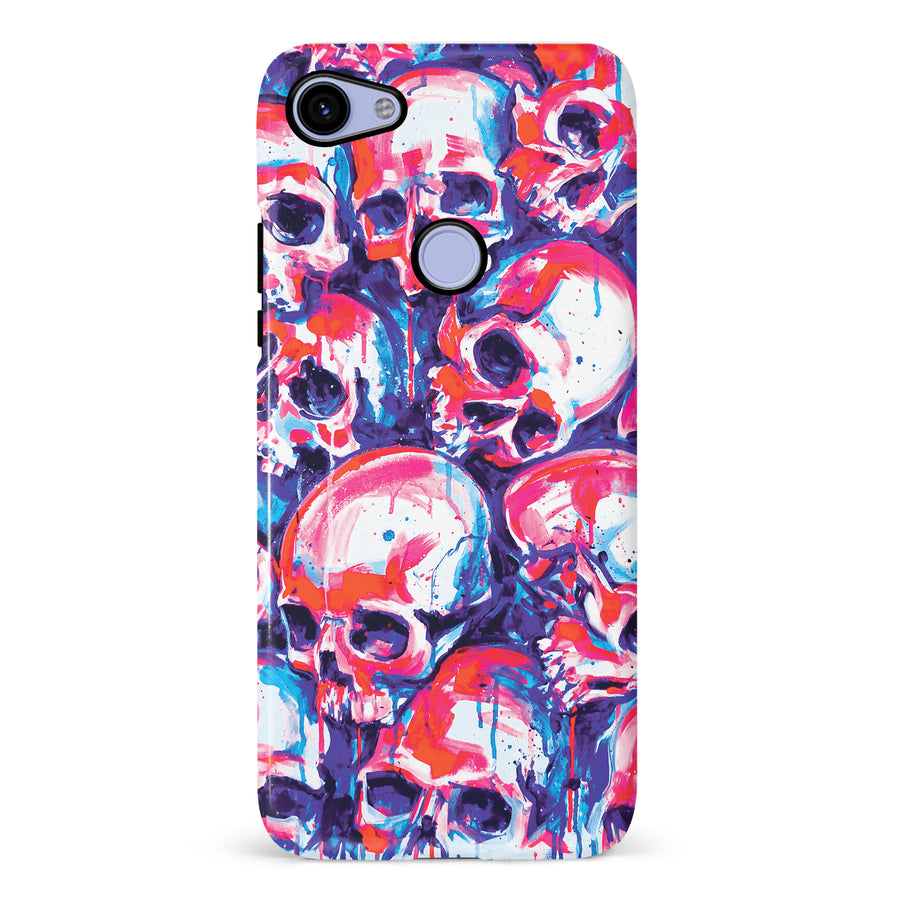 Google Pixel 3A XL Taytayski Neon Skulls Phone Case