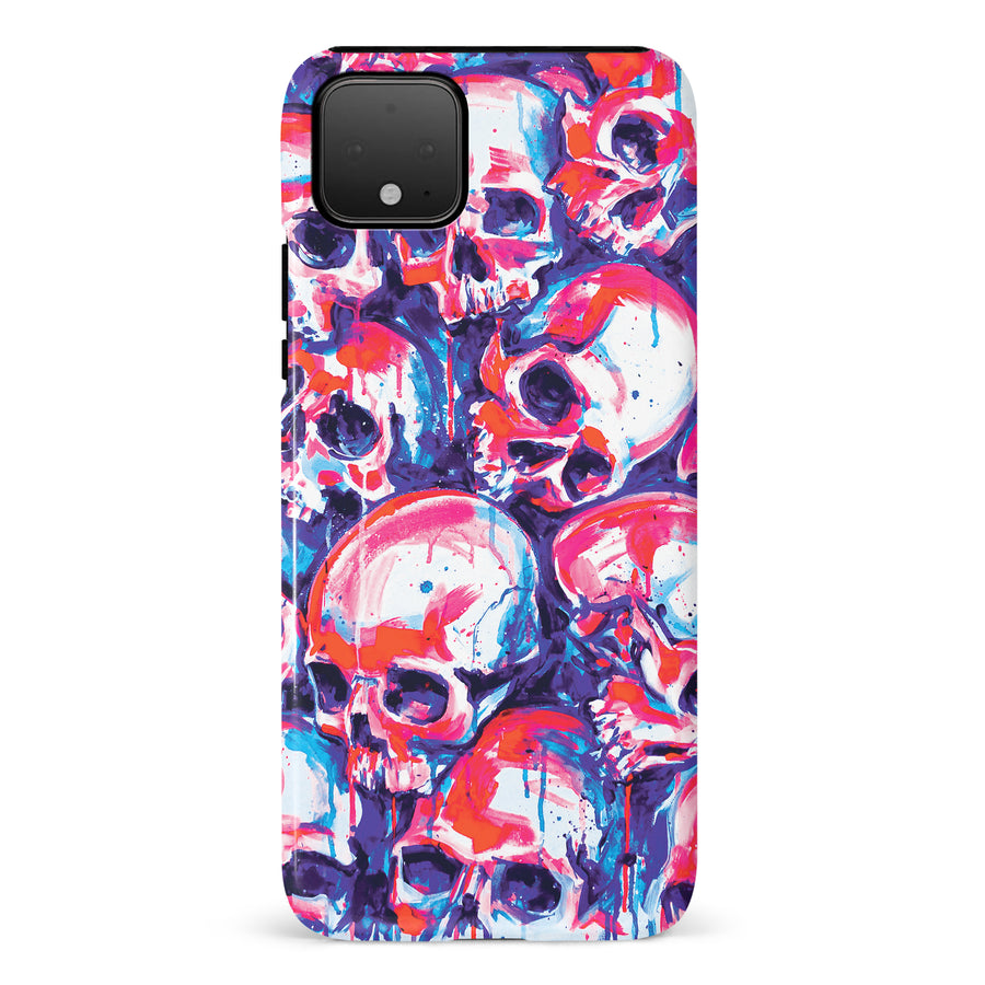 Google Pixel 4 XL Taytayski Neon Skulls Phone Case
