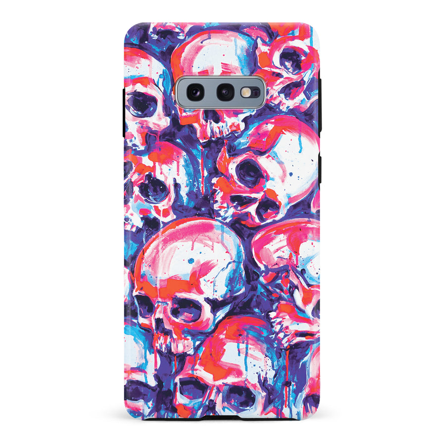 Samsung Galaxy S10e Taytayski Neon Skulls Phone Case