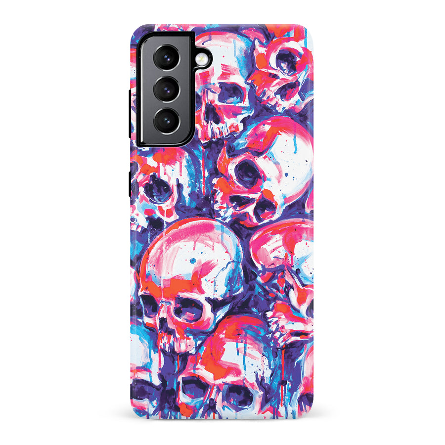 Samsung Galaxy S22 Taytayski Neon Skulls Phone Case