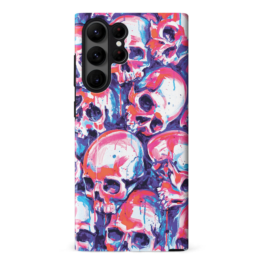 Samsung Galaxy S23 Ultra Taytayski - Neon Skulls Phone Case