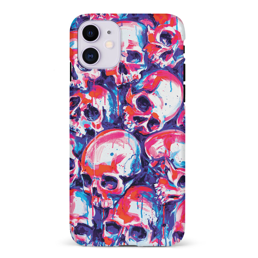 iPhone 11 Taytayski Neon Skulls Phone Case