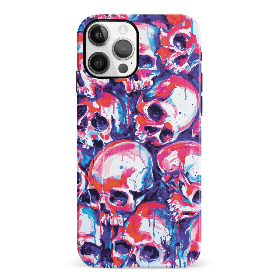 iPhone 12 Taytayski Neon Skulls Phone Case