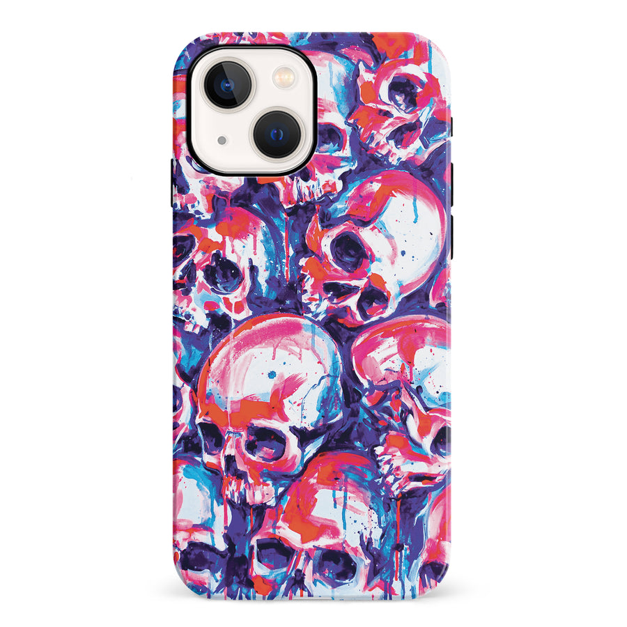 iPhone 13 Mini Taytayski Neon Skulls Phone Case